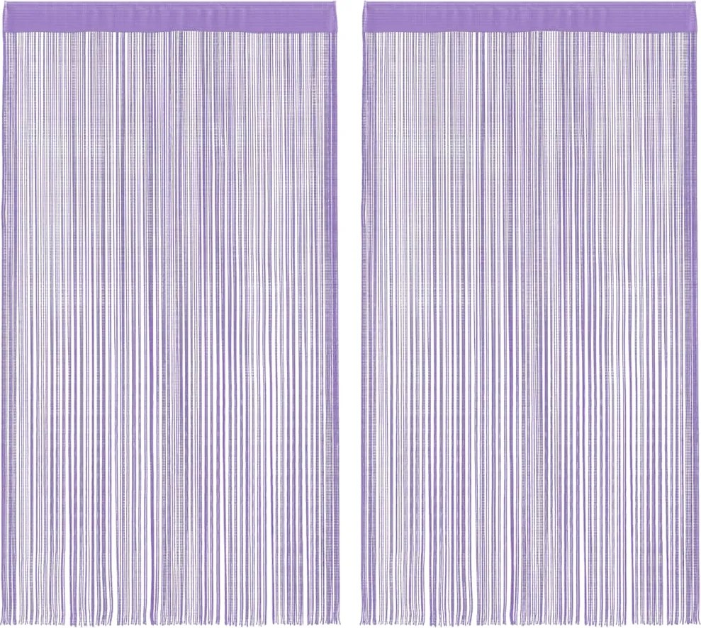 vidaXL 2 db lila zsinórfüggöny 100 x 250 cm