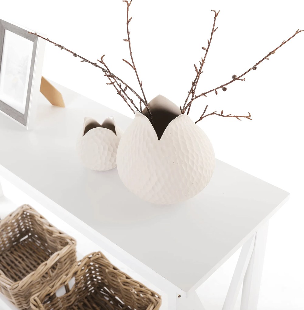 Konzolasztal, fehér, APOLOS