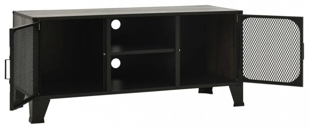 szürke fém és MDF TV-szekrény 105 x 36 x 47 cm