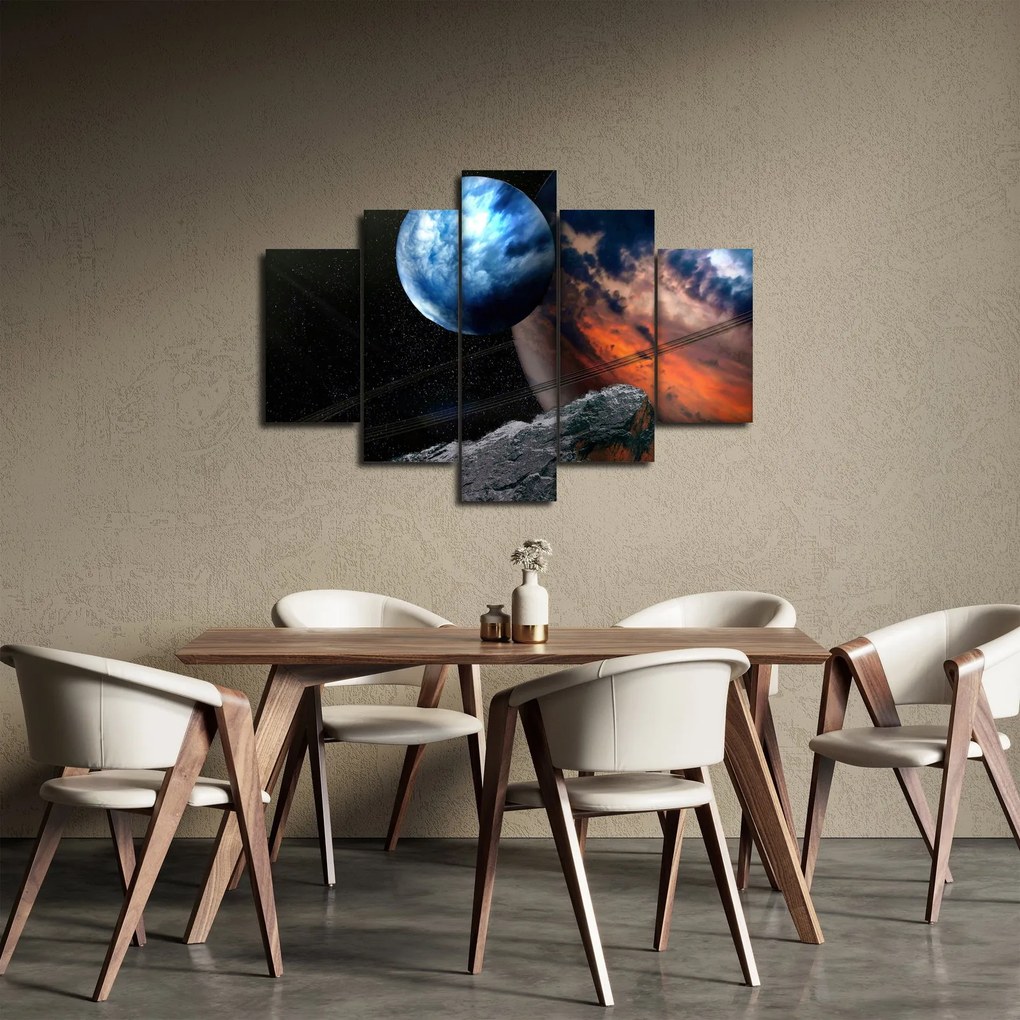 Egy bolygó képe az űrben (150x105 cm)