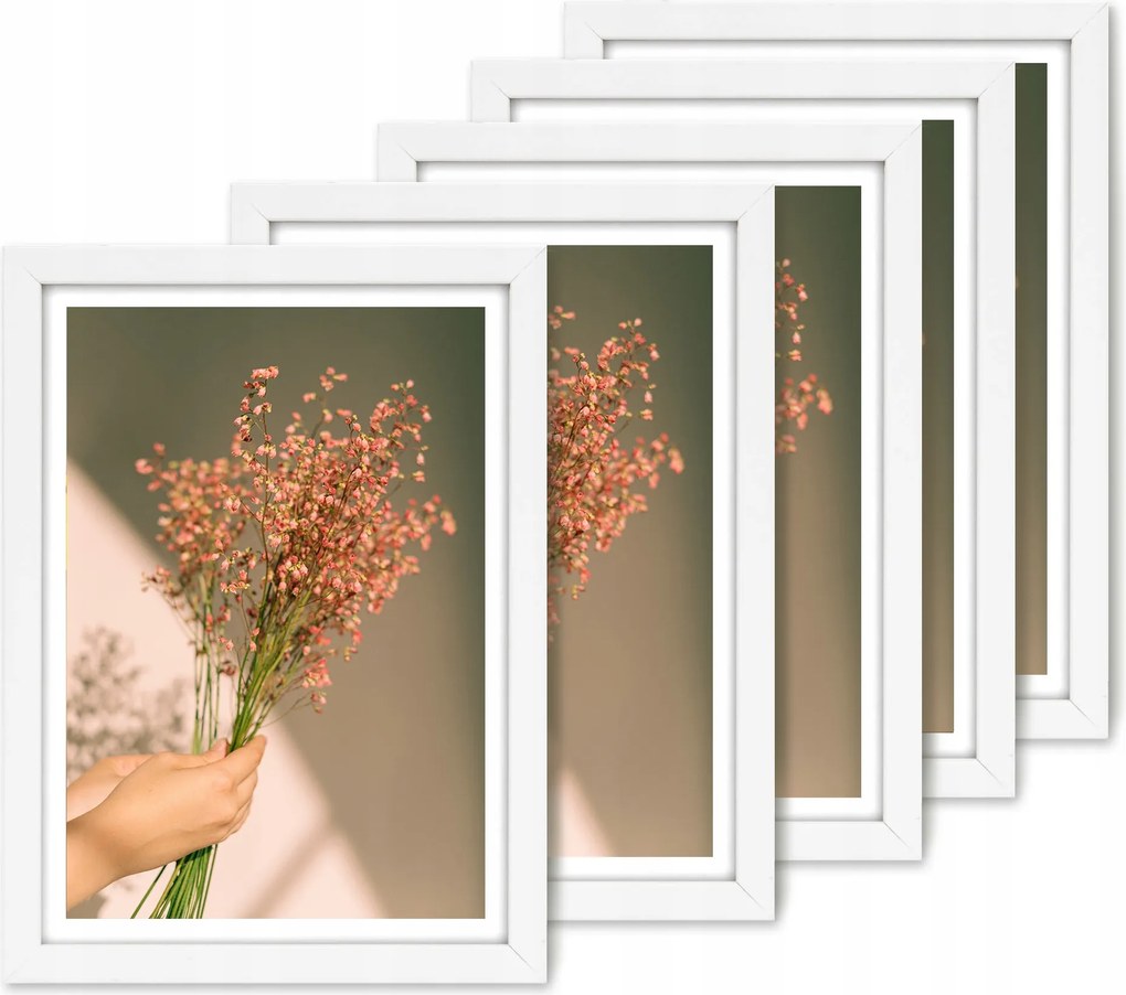 Keretkészlet Fa keretek 5 db 10x15 Fehér