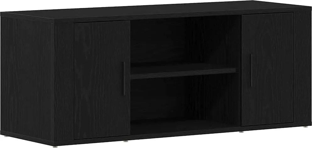 vidaXL TV szekrény Musta tammi 100 x 35 x 40 cm Faanyag