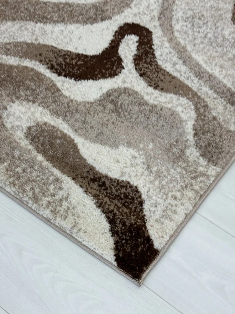 Nora 6036 bézs modern szőnyeg 60x220 cm