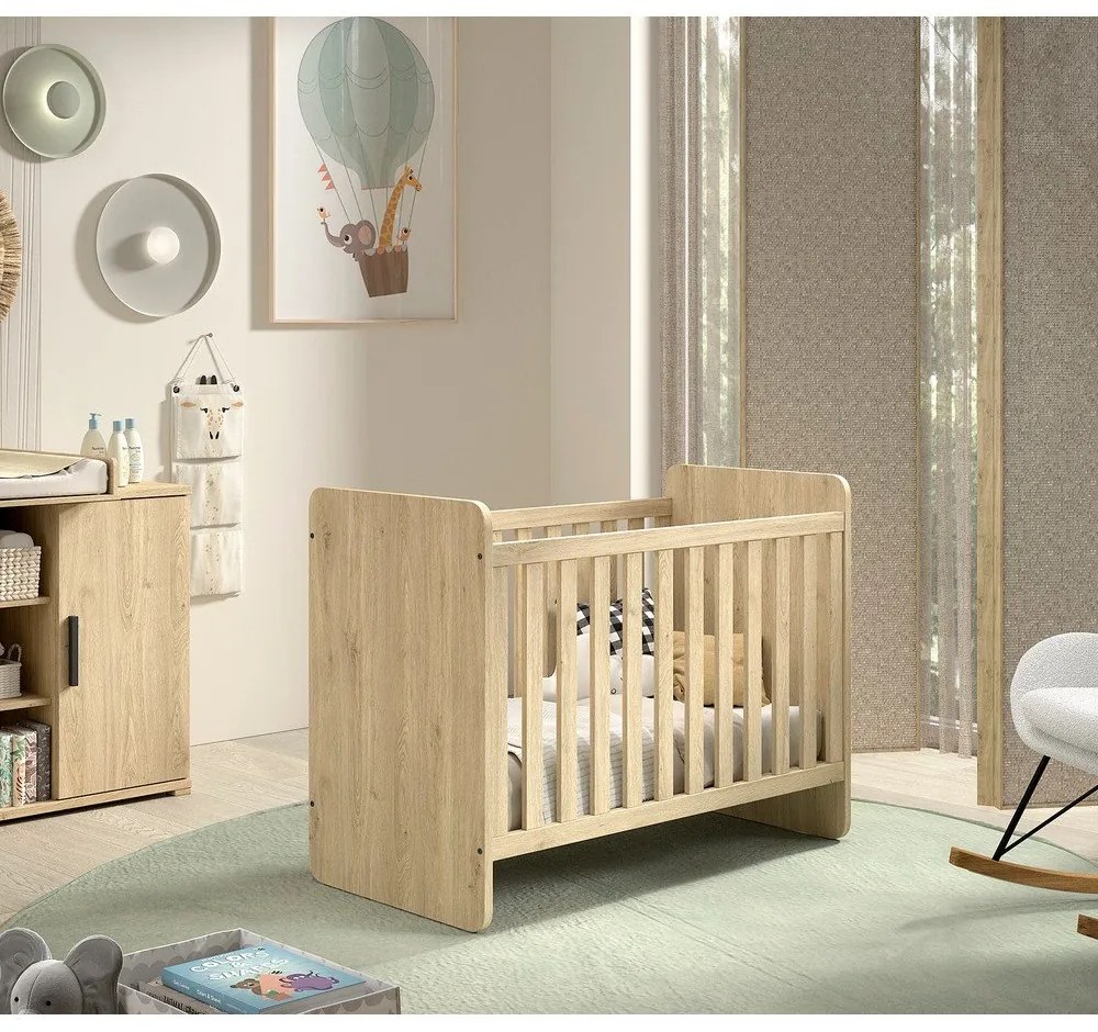 Natúr színű babaágy 60x120 cm Sam – Vipack