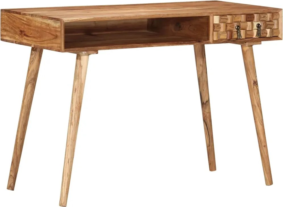 vidaXL tömör akácfa íróasztal 110x50x76 cm