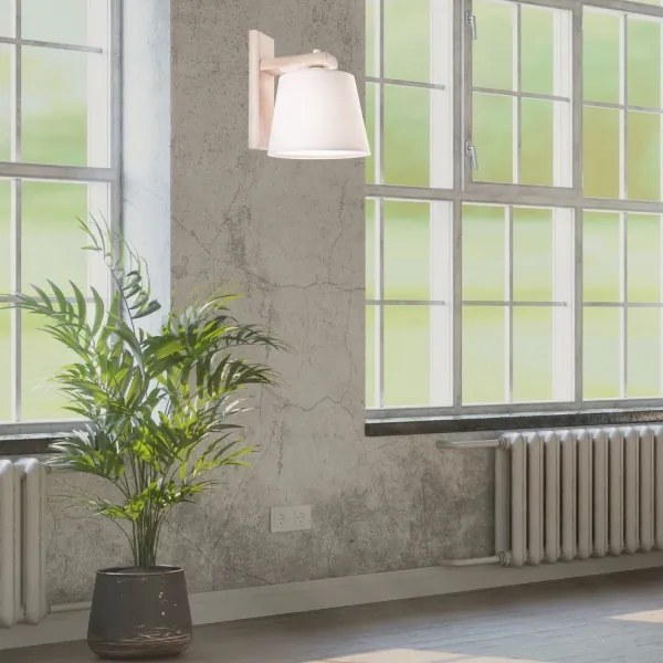 Fali lámpa 1xE27/60W/230V tölgy mintával