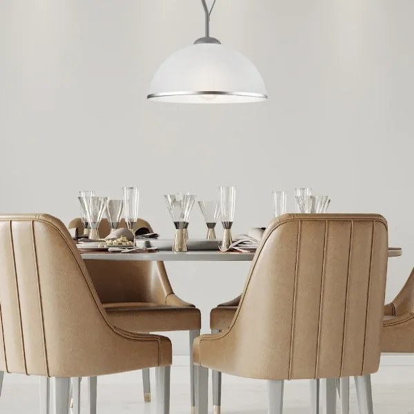 Csillár rúdon RETRO 1xE27/60W/230V ezüst