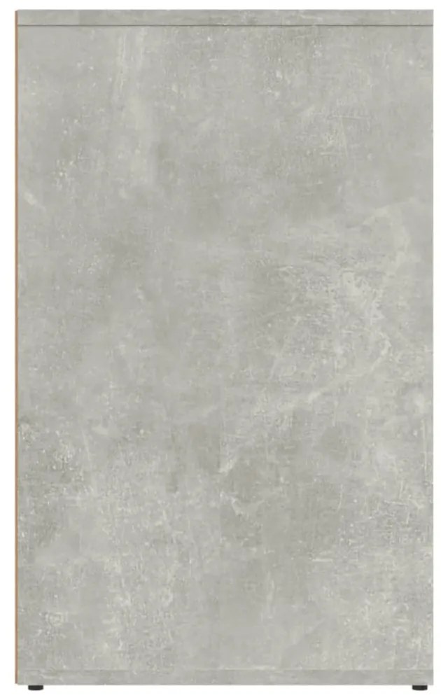 betonszürke szerelt fa pipereszekrény 80 x 40 x 65 cm