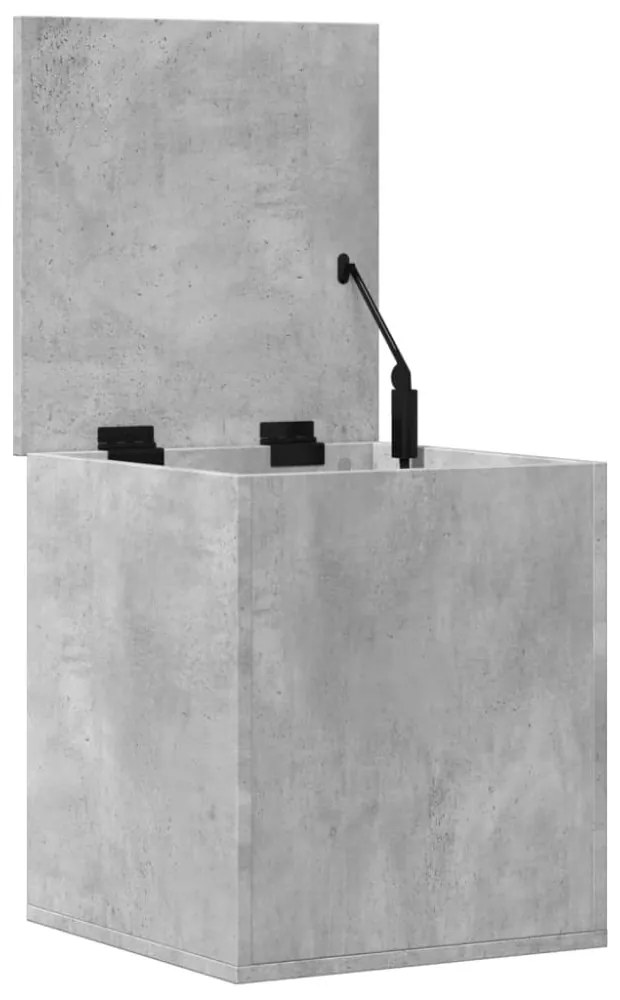 betonszürke szerelt fa tárolóláda 40x42x46 cm
