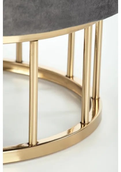 MINTY puff, 37 cm átmérő, szürke/arany színben