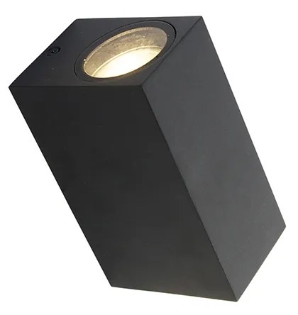 Modern fali lámpa fekete 2-lámpás IP44 - Baleno