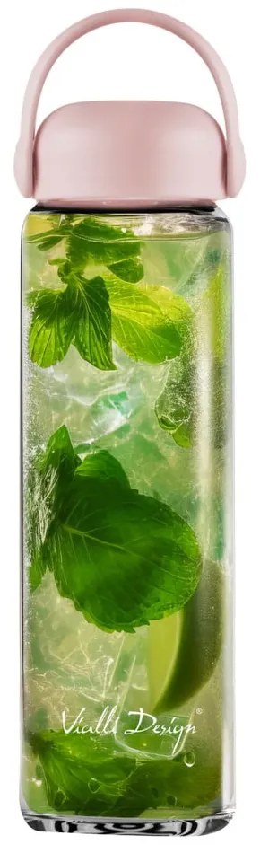 Rózsaszín üveg ivópalack 540 ml Fuori – Vialli Design