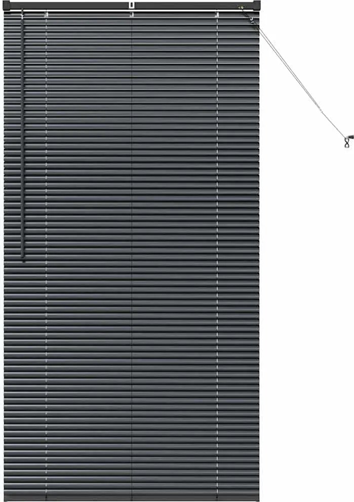 vidaXL Zsalugáter Redőnyök Fekete 175 x 85 cm Alumínium