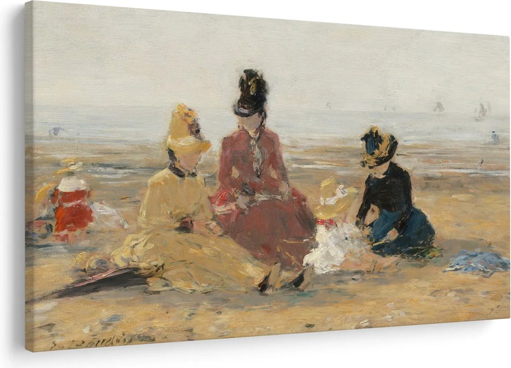 Kép - Eugène Boudin, On the Beach, Trouville, reprodukciók (90x60 cm)