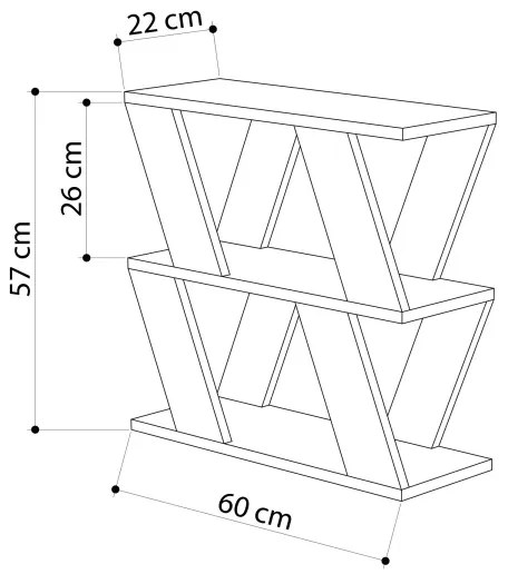 Kisasztal LAZENA 57x60 cm antracit
