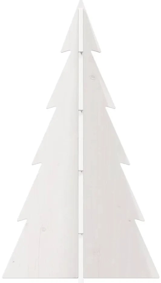 fehér tömör fenyőfa karácsonyfa-dekoráció 80 cm