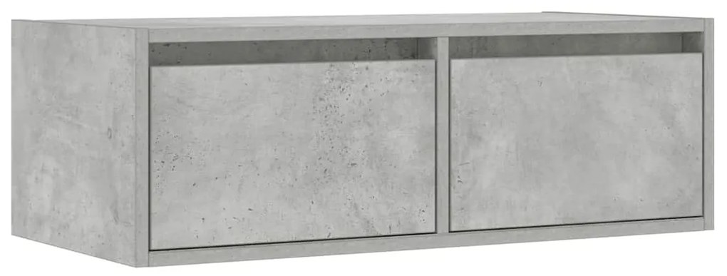 TV szekrény LED világítással beton szürke 75x35,5x25 cm