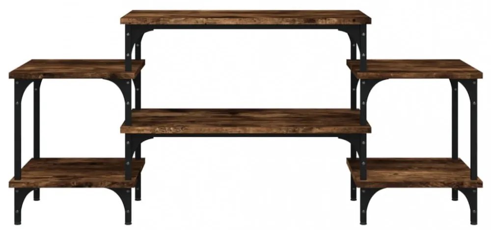 füstös tölgy színű szerelt fa TV-szekrény 117x35x52 cm