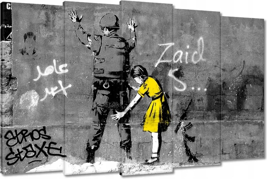 Festmények 150x95 Banksy kislány