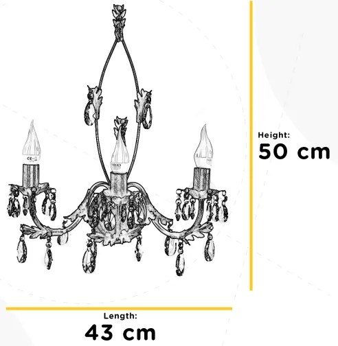 ONLI - Fali lámpa TERESA 3xE14/6W/230V fehér