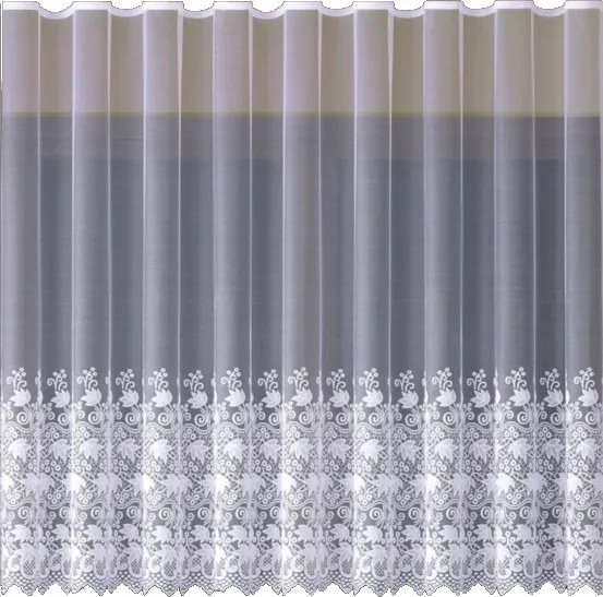 Mg Függöny jacquard 628/42 Fehér 250x160cm Kész Szalaggal Skr