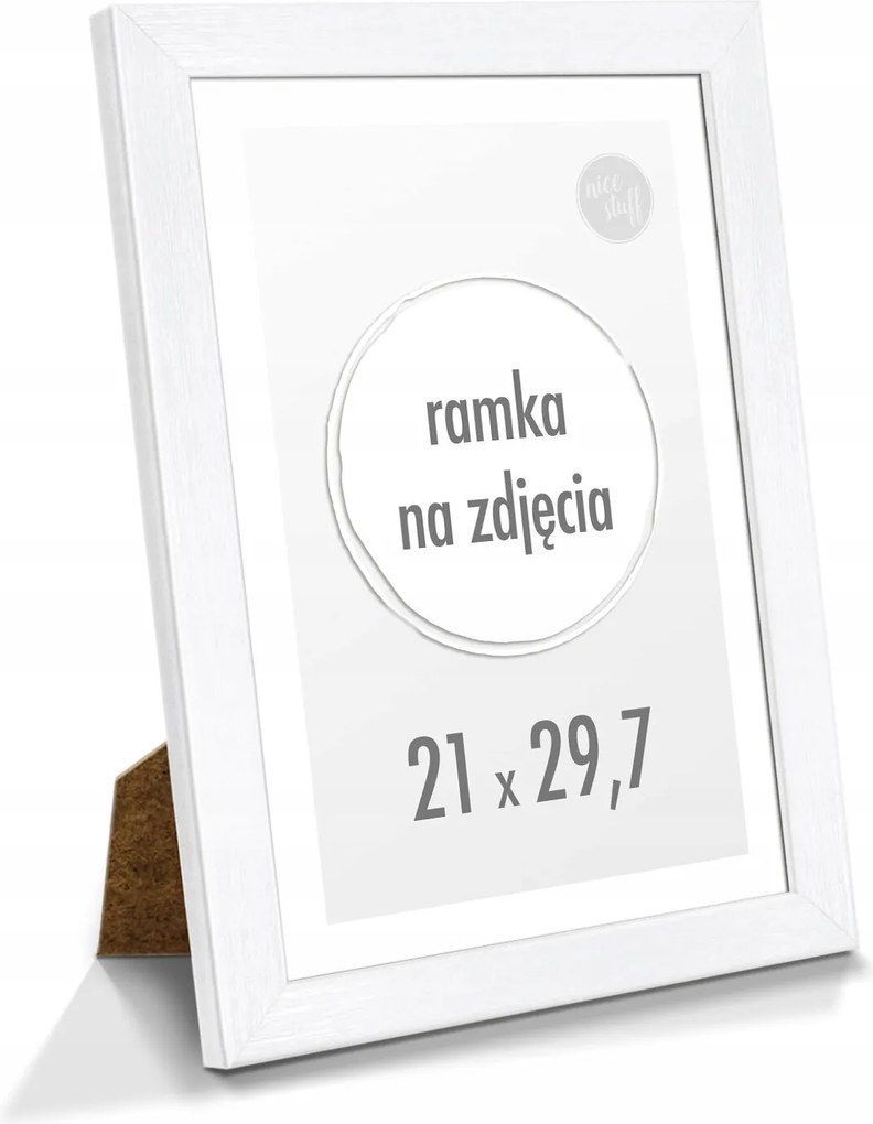 Képkeret 21x29,7 cm A4, tartóval, fehér