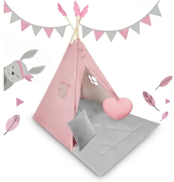 Gyereksátor Teepee Pink Indian