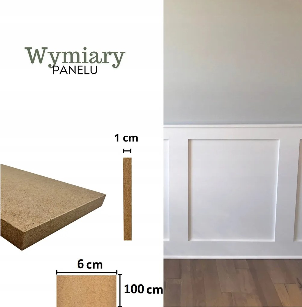 Angol burkolat festőlécek Diy asztali panel 100x6 cm 3D