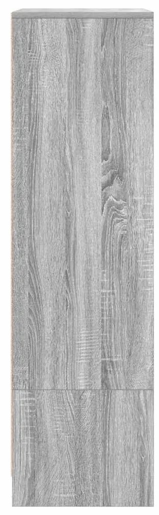 szürke sonoma szerelt fa szekrény fiókkal 55,5x34x119,5 cm
