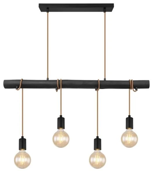 Globo 15459-4H - Csillár zsinóron LEO 4xE27/60W/230V