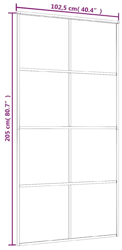 fehér ESG üveg és alumínium tolóajtó 102,5x205 cm