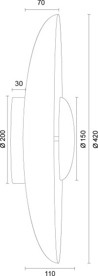 Argon 8865 - LED fali lámpatest BOLTON LED/12,5W/230V 3000K arany