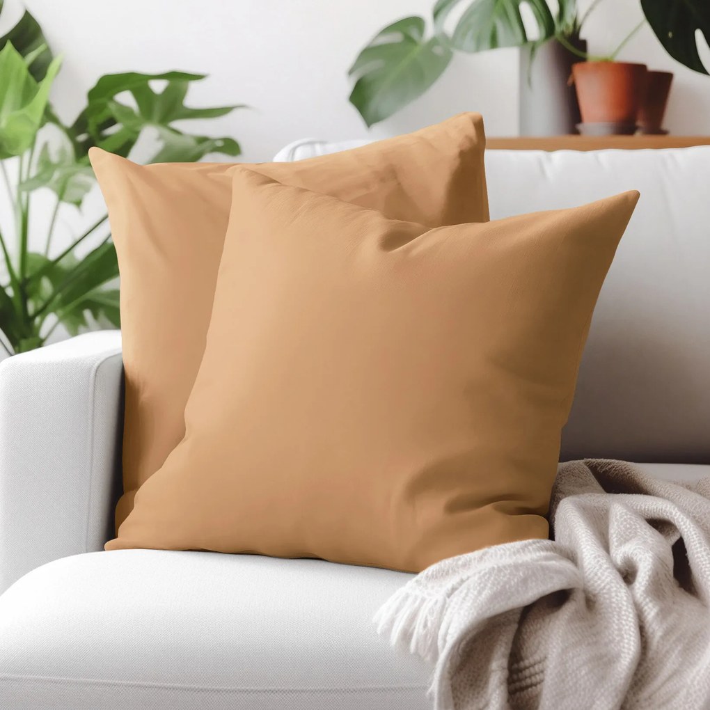 Goldea pamut párnahuzat - barna 50 x 50 cm