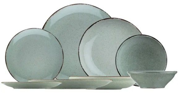 24 részes zöld porcelán étkészlet