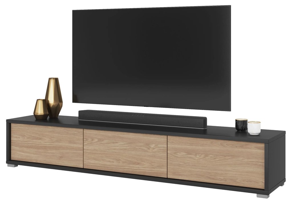 TV asztal Fiora 38 (antracit + olajozott tölgy). 1066461