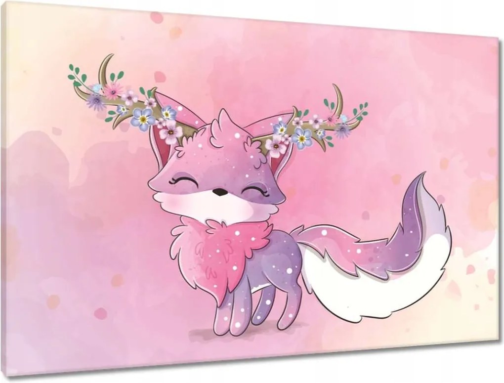 Vászonkép 90x60 Gyönyörű rózsaszín róka