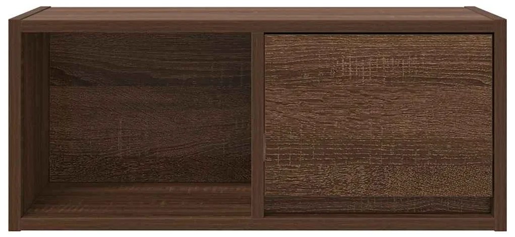 barna tölgy színű szerelt fa TV-szekrény 60x31x25,5 cm
