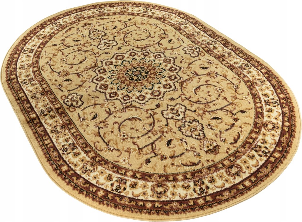 Ovális szőnyeg Bcf 180x250 Klasszikus Divatos Tömör Török Szőnyeg 24b