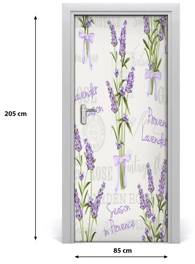 Ajtó tapéta Levendula 85x205 cm