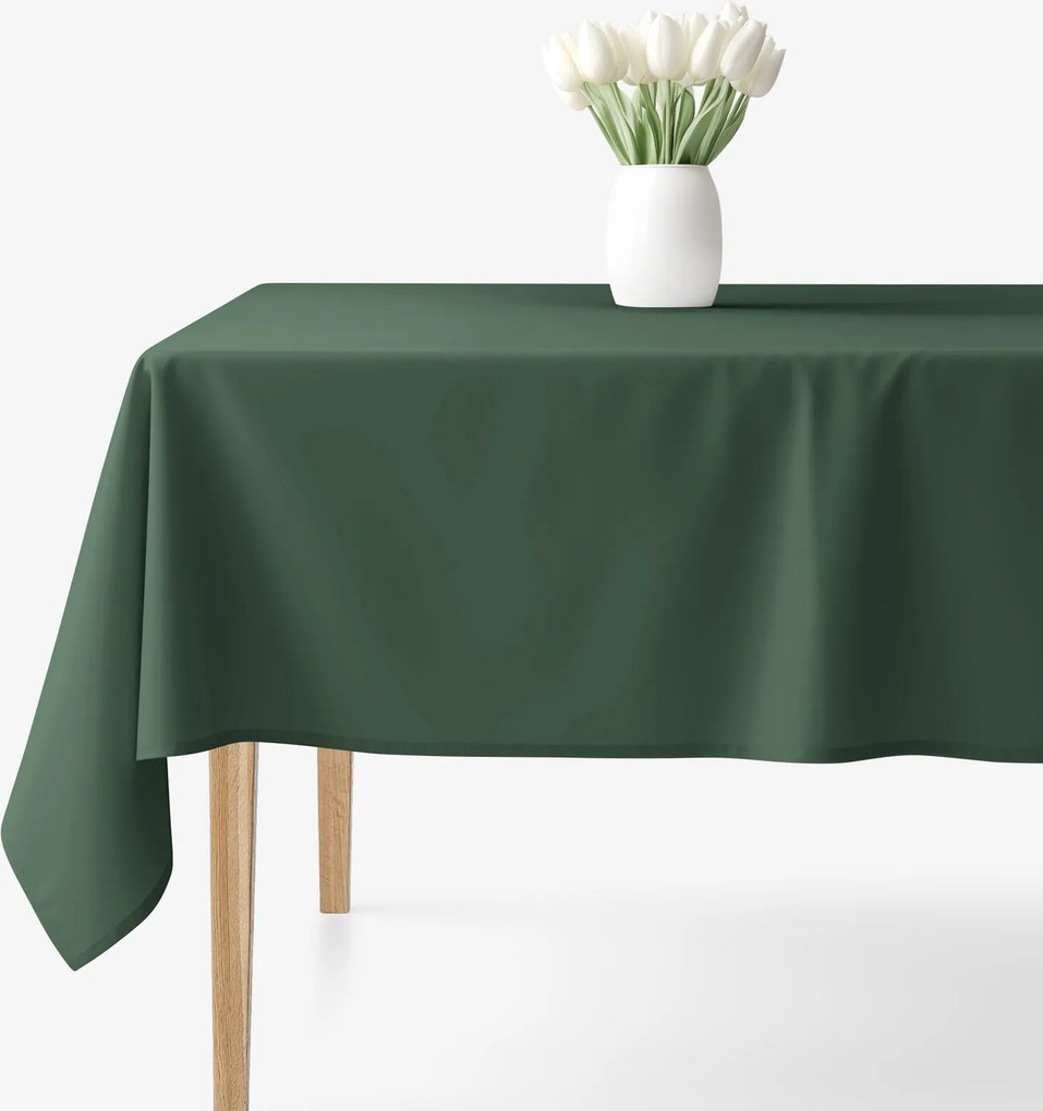 Goldea szögletes terítő 100% pamutvászon - sötétzöld 100 x 140 cm