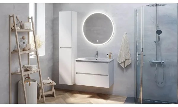 MOLDE 174 cm magas fehér fürdőszobaszekrény