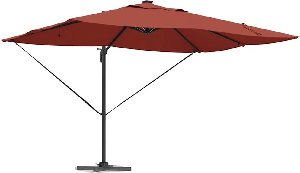 vidaXL Napernyő Terrakotta 352 x 251 x 265 cm Pamut és Alumínium