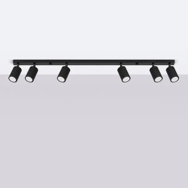 Sollux SL.1585 - Spotlámpa KARBON 6xGU10/10W/230V fekete