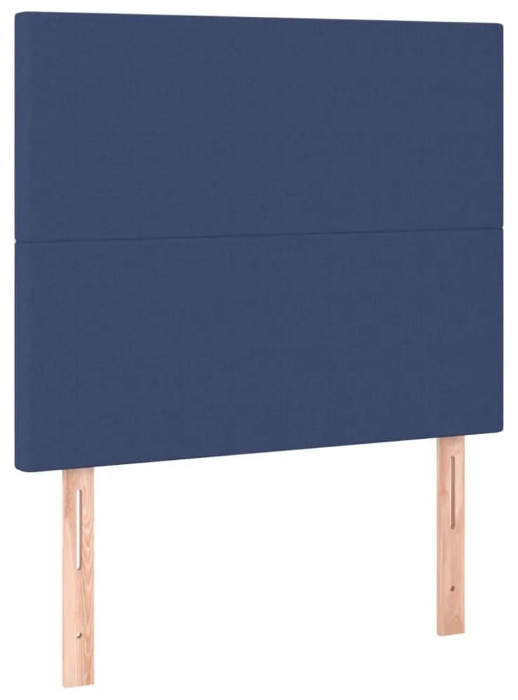 kék szövet LED-es fejtámla 100x5x118/128 cm
