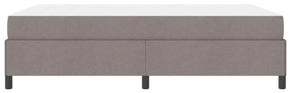 Boxrugós ágy Taupe és Fekete 140 x 190 cm Textil és mérnöki fa