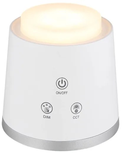 Globo 58454W - MEEYA LED 6W/3,7V érintős asztali lámpa, fehér, dimmelhető