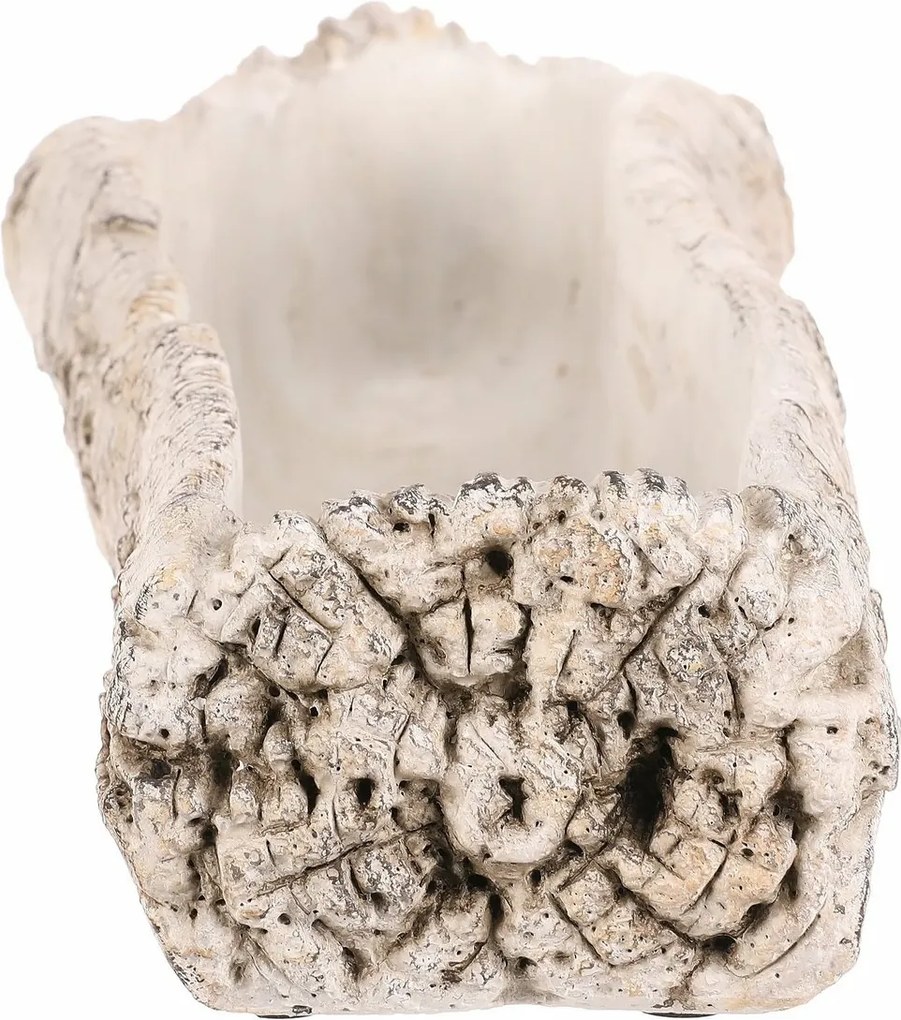 Virágtartó - virágláda, nyírfa utánzat, 39 x 14 x 8 cm, 39 cm