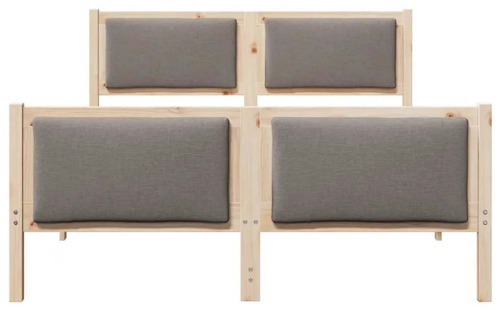 Ágykeret fejtámlával Tópszínű 150 x 200 cm szövet