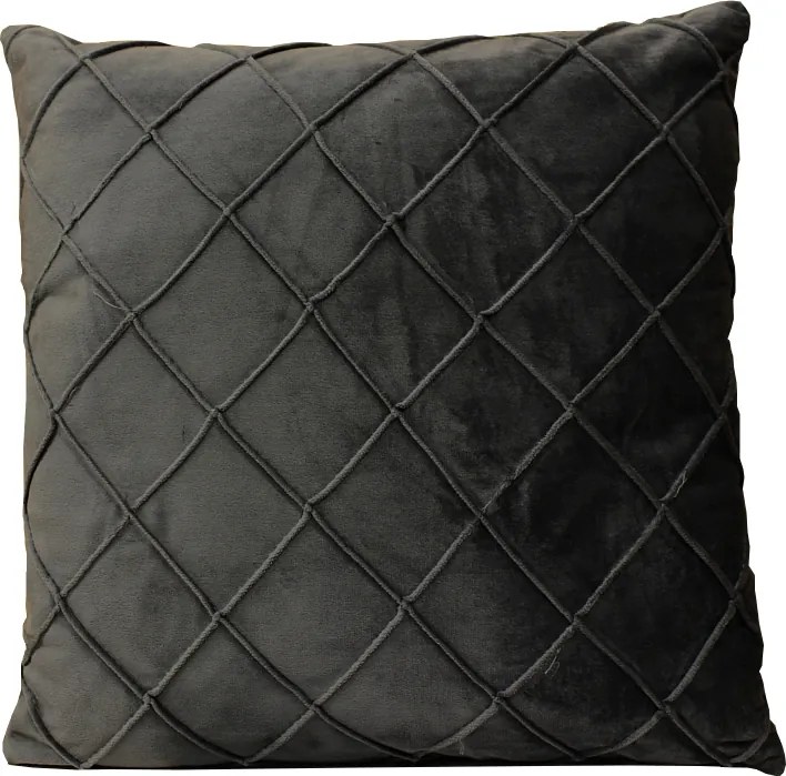 Párnahuzat Velvet Párna Sötétszürke 40x40 rombusz