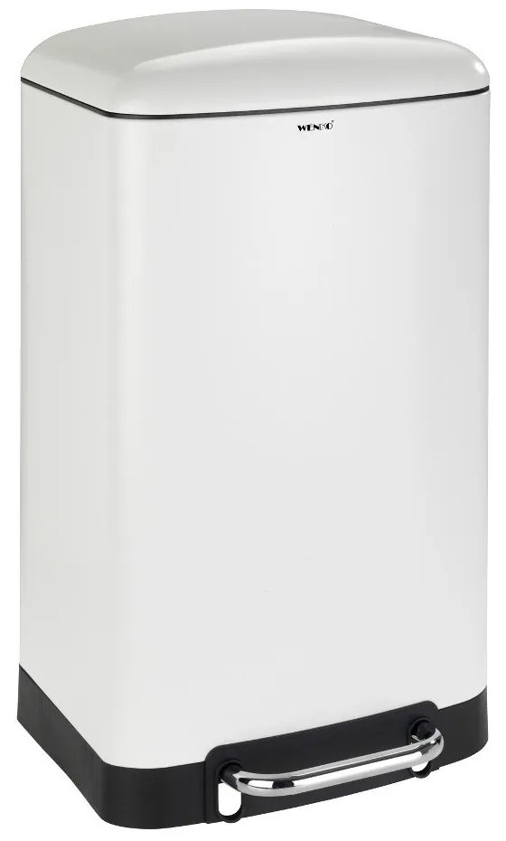 Fehér pedálos szemetes, 30 l - Wenko